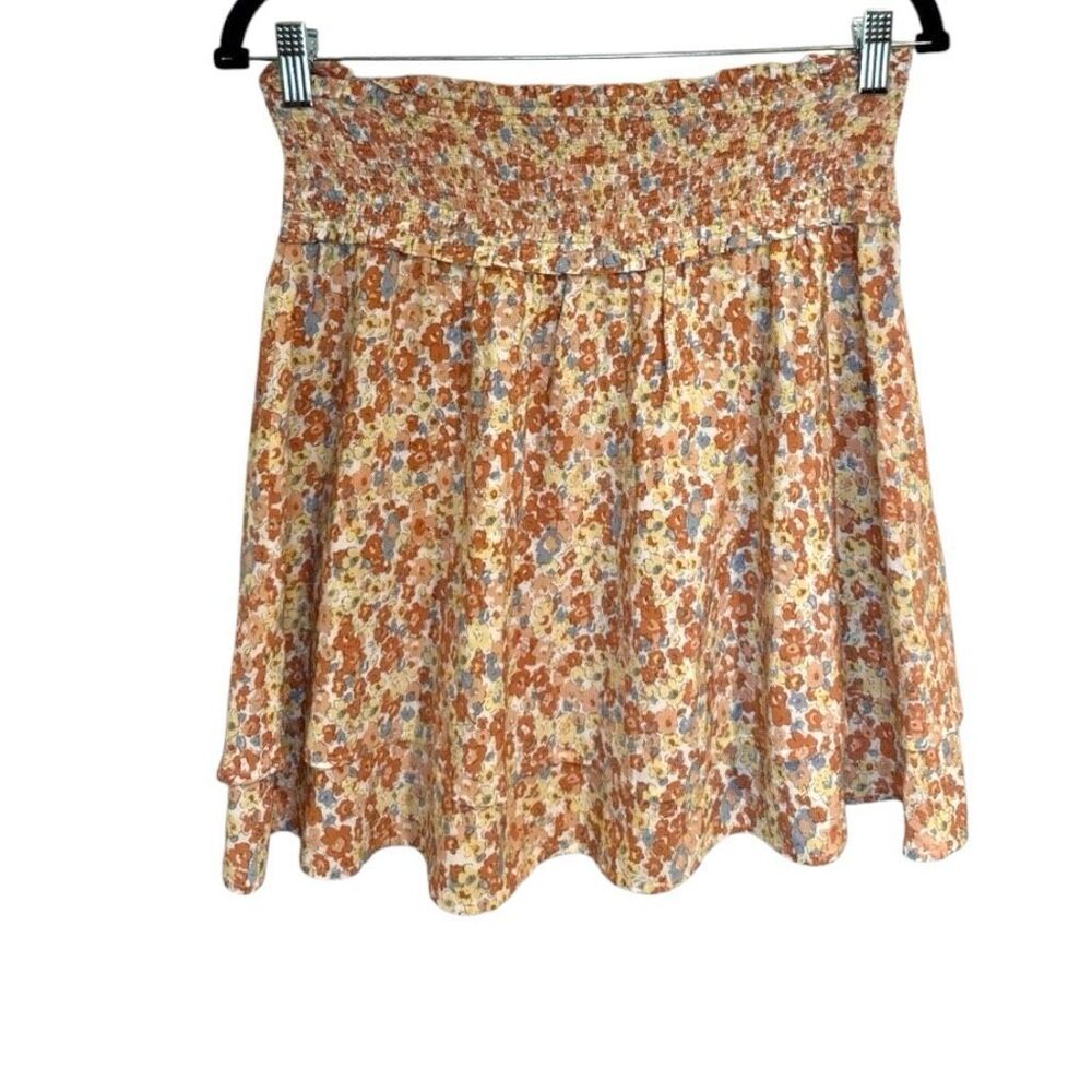 Rails Addison Multi Wildflower High Rise Smocked Waist Mini Skirt Large - Picture 4 of 9